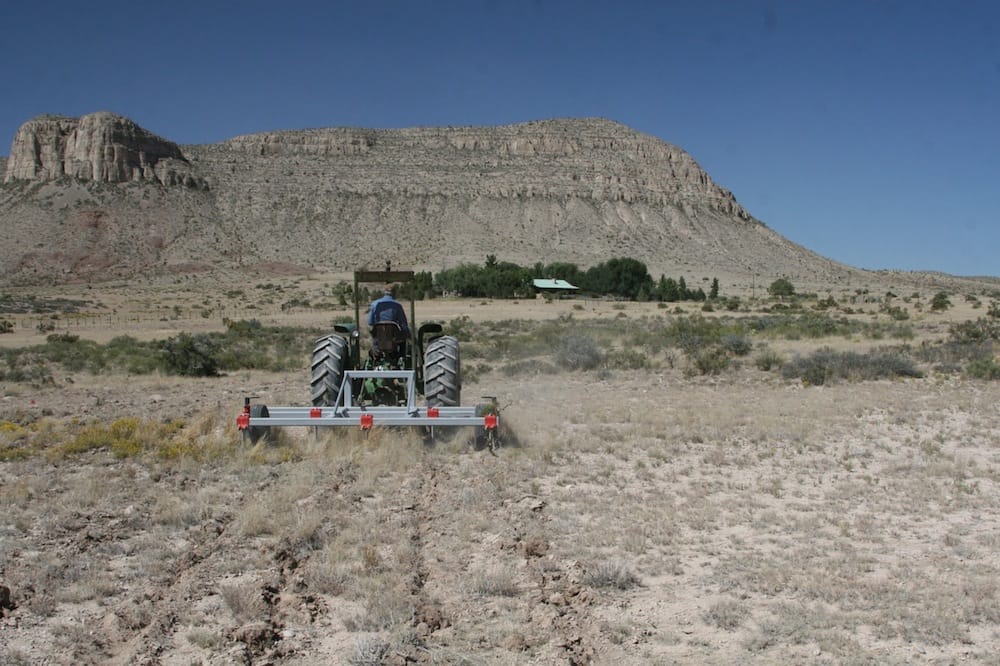 Keyline Plough in the desert grasslands of West Texas