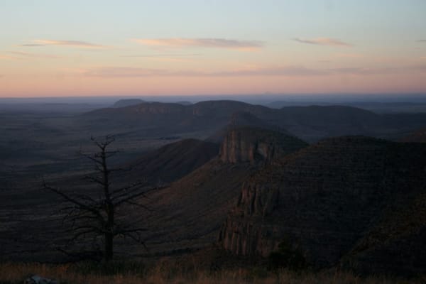 Late sunset on Circle Ranch in West Texas