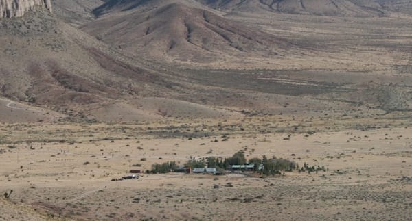 Ranch headquarters on Circle Ranch in West Texas