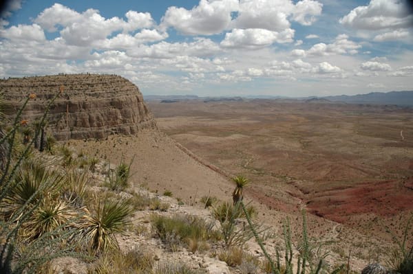 Desert floor of the western escaprment of West Texas